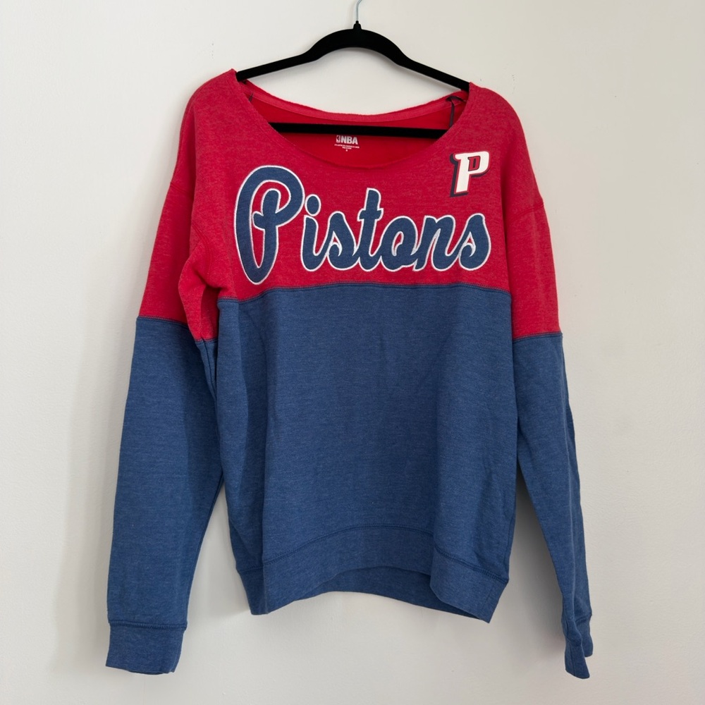 Women's Red and Blue Pistons‎ Sweater
